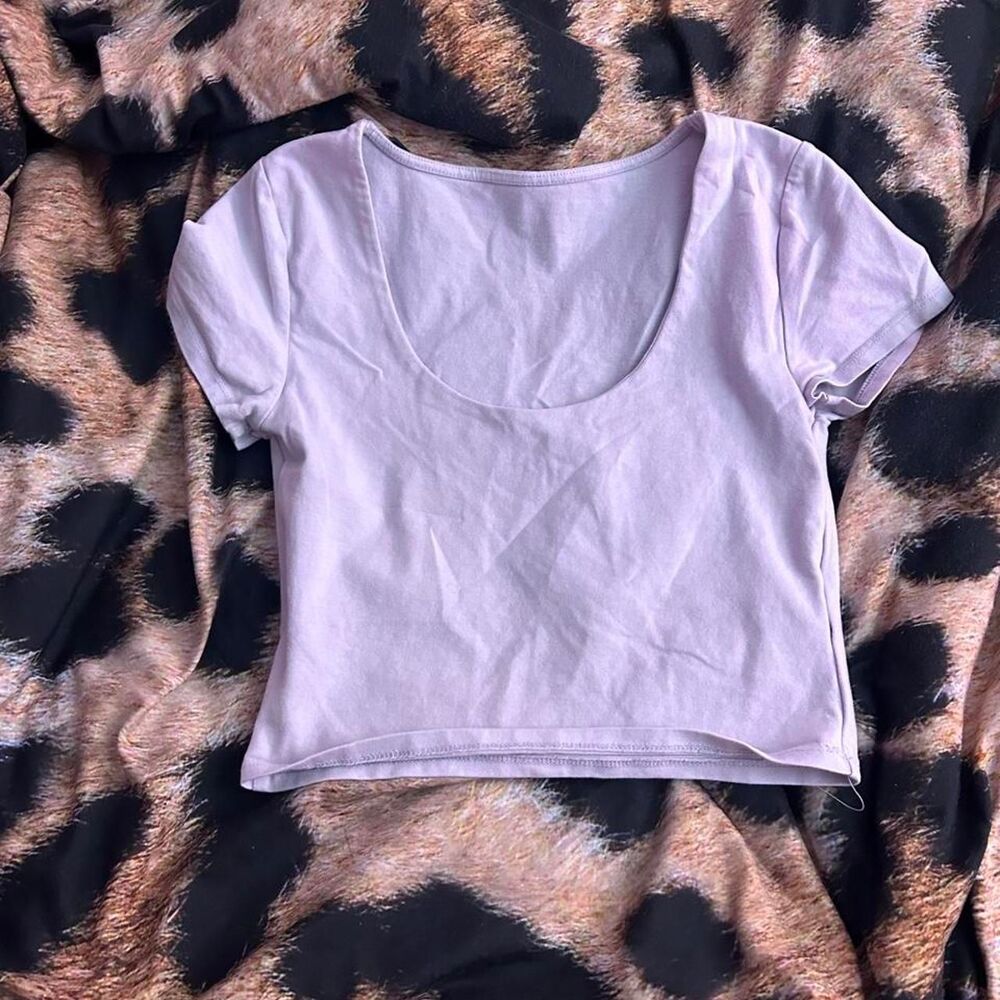 Forever-21 Women's Purple and Pink Crop-top
